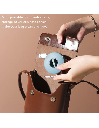 Organizador de Cables Retráctil SITAKE 4 Piezas 6.3x1.7cm