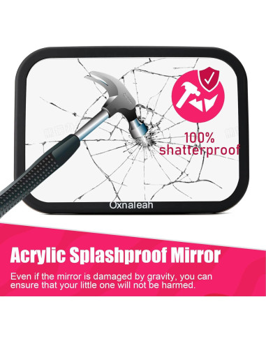 Espejo de Coche para Bebé Oxnaleah OX1007 24.4x17.3cm
