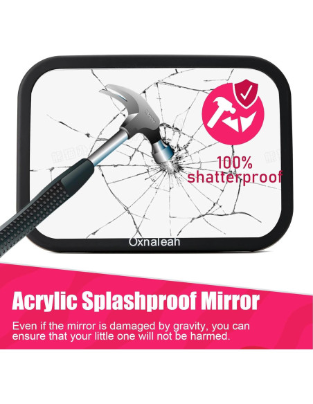 Espejo de Coche para Bebé Oxnaleah OX1007 24.4x17.3cm
