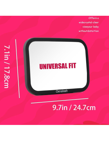 Espejo de Coche para Bebé Oxnaleah OX1007 24.4x17.3cm