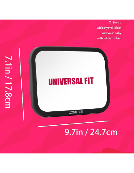 Espejo de Coche para Bebé Oxnaleah OX1007 24.4x17.3cm