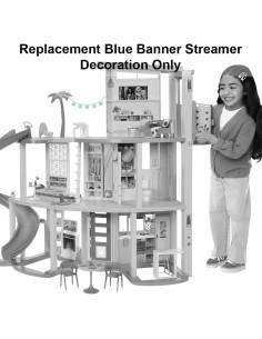 Repuesto Decoración Bandera Azul Barbie HMX10 Casa Muñecas 2