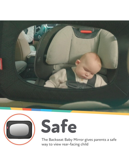 Espejo para Bebés Nuby en Asiento Trasero Ajustable Negro