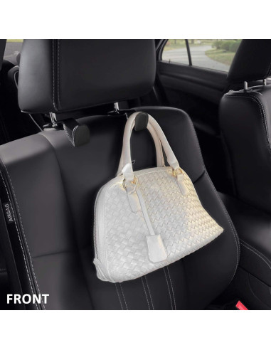 Ganchos para Reposacabezas AMVOYOA Beige - 2 Unidades de Cuero