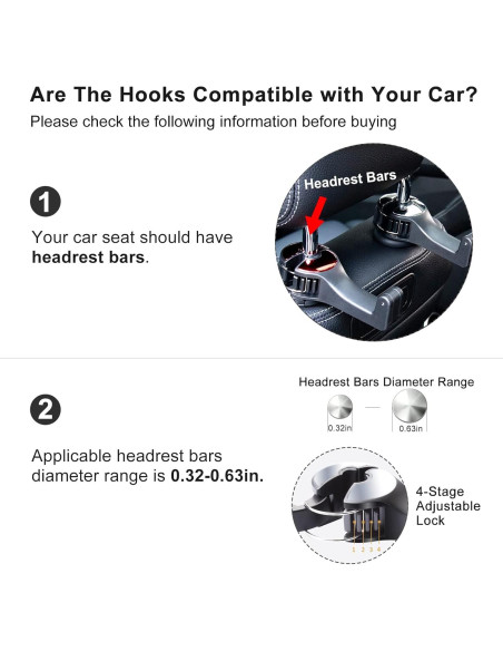 Gancho para Reposacabezas de Coche SCOVVORD 2 en 1 Plata Gancho para Reposacabezas de Coche SCOVVORD 2 en 1 Plata