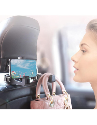 Gancho para Reposacabezas de Coche SCOVVORD 2 en 1 Plata
