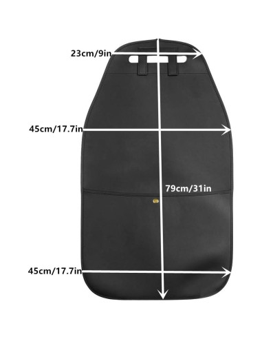 Protector de Respaldo de Asiento HCMAX Negro Impermeable 45x79cm