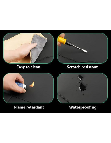 Protector de Respaldo de Asiento HCMAX Negro Impermeable 45x79cm