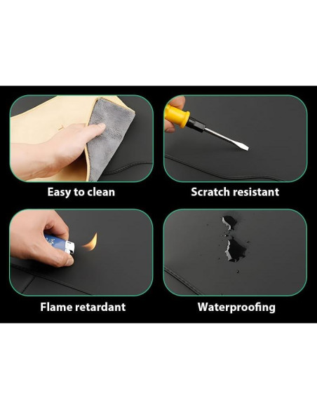 Protector de Respaldo de Asiento HCMAX Negro Impermeable 45x79cm Protector de Respaldo de Asiento HCMAX Negro Impermeable 45x79cm