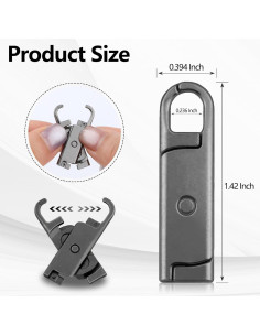 Tiradores de Cremallera Mejorados FENGWANGLI 8 Pcs 36mm 2