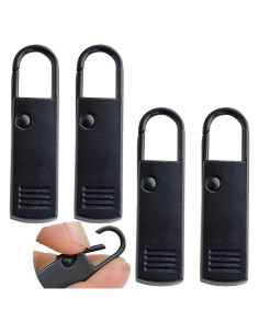 Reemplazo Tiradores de Cremallera Yeezo 4 Piezas Negro