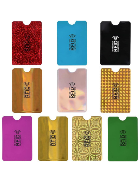Set de Fundas Rfid Shudyear para Tarjetas - 10 Piezas Coloridas