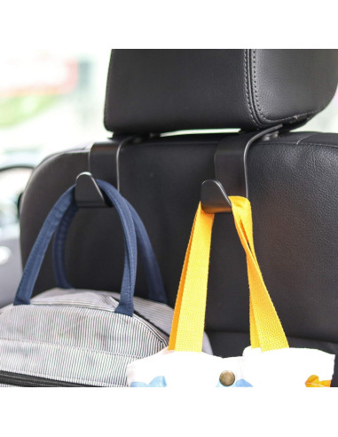 Gancho para Reposacabezas de Coche Amooca - 4 Piezas, Soporta 25 kg