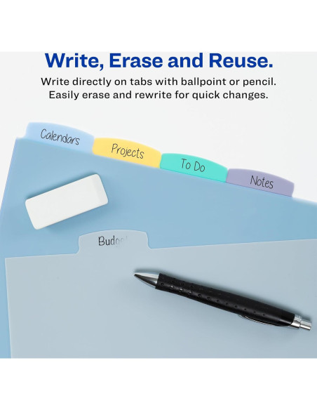 Separadores de Esquina Avery de Plástico 5 Tabuladores Multicolor