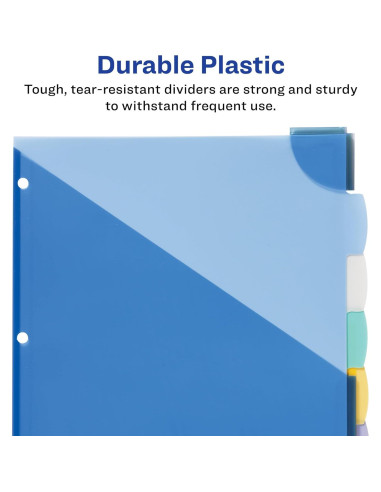 Separadores de Esquina Avery de Plástico 5 Tabuladores Multicolor