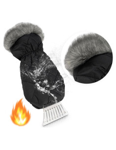 Raspador de Hielo con Guante TKKEUEP - Impermeable y Acolchado