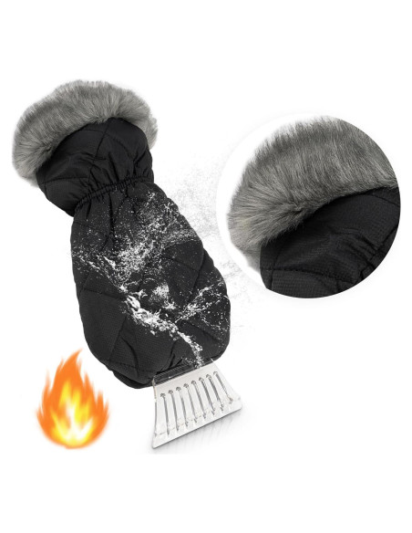 Raspador de Hielo con Guante TKKEUEP - Impermeable y Acolchado Raspador de Hielo con Guante TKKEUEP - Impermeable y Acolchado