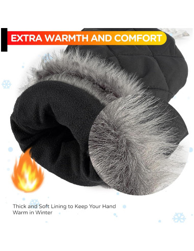 Raspador de Hielo con Guante TKKEUEP - Impermeable y Acolchado