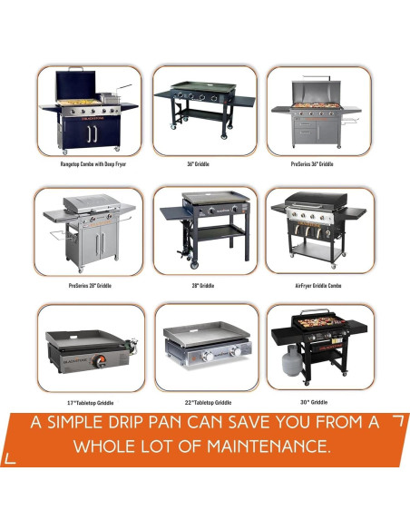 Paquete de 30 forros de bandeja de goteo Blackstone 43-91 cm