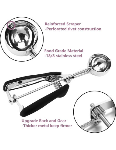 Cucharón para helado OSHLANT 30 ml acero inoxidable 18/8