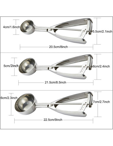 Juego de cucharas para galletas HOMURE H - Acero inoxidable 18/8