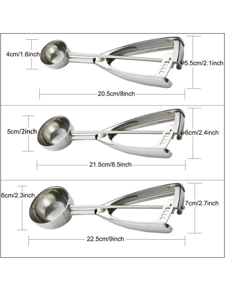 Juego de cucharas para galletas HOMURE H - Acero inoxidable 18/8
