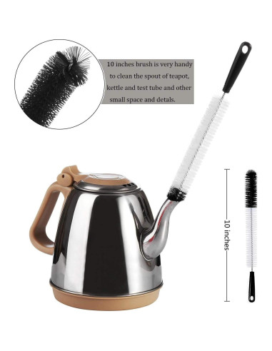 ALINK Juego de 8 Cepillos de Limpieza para Botellas y Popotes