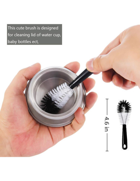 ALINK Juego de 8 Cepillos de Limpieza para Botellas y Popotes