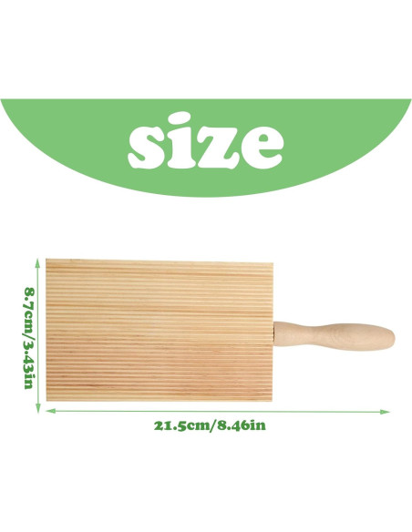 Conjunto de 2 Tablas de Gnocchi de Madera Nexolia - 7.6x5.1 cm