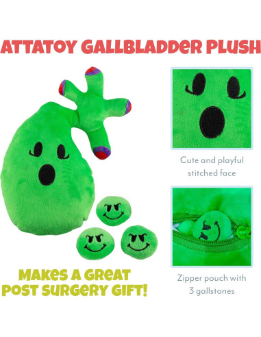 Peluche Vesícula Biliar Attatoy con 3 Cálculos Biliares