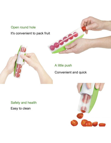 Cortador de Frutas Pequeñas Velarionna Verde 20x7.5cm