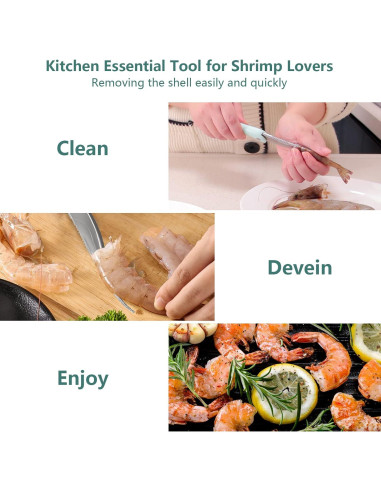 Pelador de Camarones WhiteRhino con Cuchilla de Acero Inoxidable