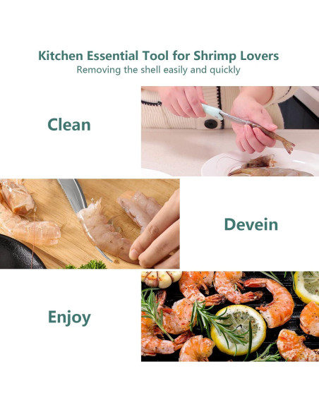 Pelador de Camarones WhiteRhino con Cuchilla de Acero Inoxidable Pelador de Camarones WhiteRhino con Cuchilla de Acero Inoxidable