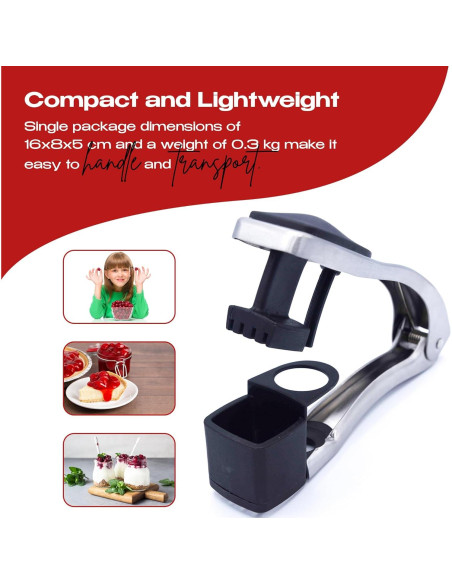 Herramienta 2 en 1 para Quitar Huesos de Cereza Genérico Herramienta 2 en 1 para Quitar Huesos de Cereza Genérico