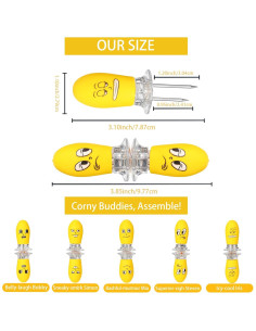10 Sujetadores de Maíz SpringWhisper Acero Inoxidable 24.9 cm 2
