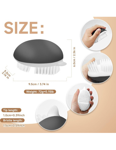 Paquete de 2 cepillos para verduras Kearning con cerdas duras