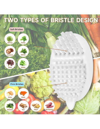 Paquete de 2 cepillos para verduras Kearning con cerdas duras