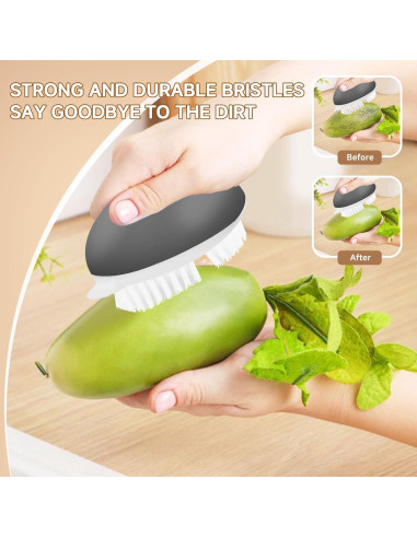 Paquete de 2 cepillos para verduras Kearning con cerdas duras