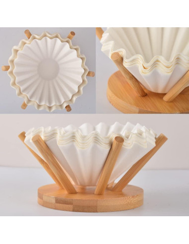 Soporte de Filtros de Café de Bambú CAFEMASY - Canasta 1-6 tazas