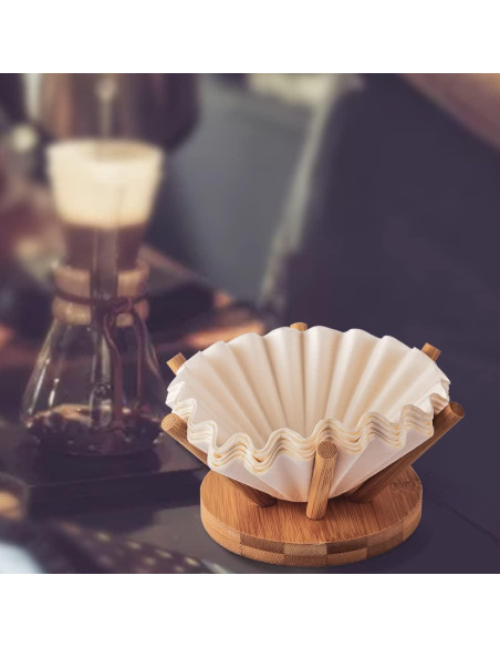 Soporte de Filtros de Café de Bambú CAFEMASY - Canasta 1-6 tazas