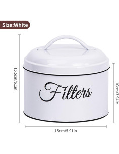 Soporte para Filtros de Café MYSENLAN Blanco Redondo 15cm 2