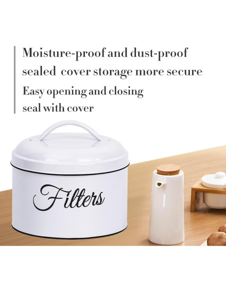 Soporte para Filtros de Café MYSENLAN Blanco Redondo 15cm