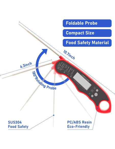 Termómetro Digital Lonicera DT126 Impermeable para Cocina y BBQ