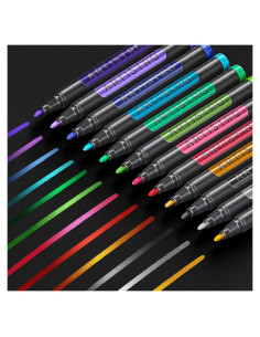 Marcadores Metálicos ARTISTRO 12 Piezas Punta Media Multicolor