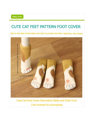 24 Calcetines para Patas de Muebles ZYGOTEE Antideslizantes