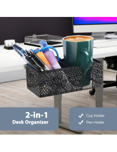 Organizador de Escritorio Aurynns con Soporte para Taza y Lápices 2
