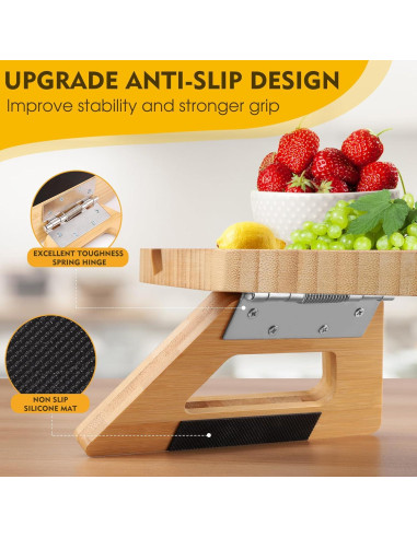 Mesa de brazo Jolitac de madera natural para sofá - 27.7x20.1 cm