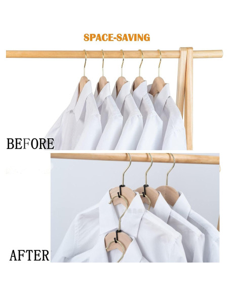 Ganchos Conectores para Perchas KOOBAY 36PCS Metal Negro Ganchos Conectores para Perchas KOOBAY 36PCS Metal Negro