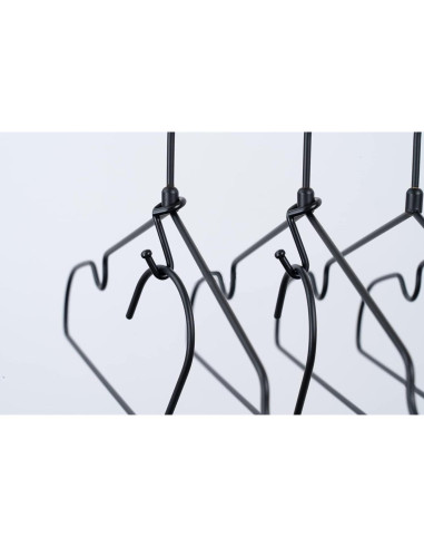 Ganchos Conectores para Perchas KOOBAY 36PCS Metal Negro