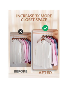 Ganchos Conectores de Perchas HOUSE DAY 60 Pack Negros 2